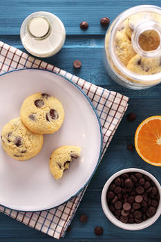 Orange chocolate chip cookies