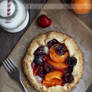 Apricot and cherry galette