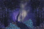 A Clearing At Night in blue by dofaust