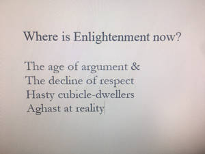 poem: where is enlightenment now?