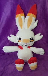 Scorbunny Plushie by Abundance-Of-Fluff