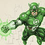 captain america with green latern powers