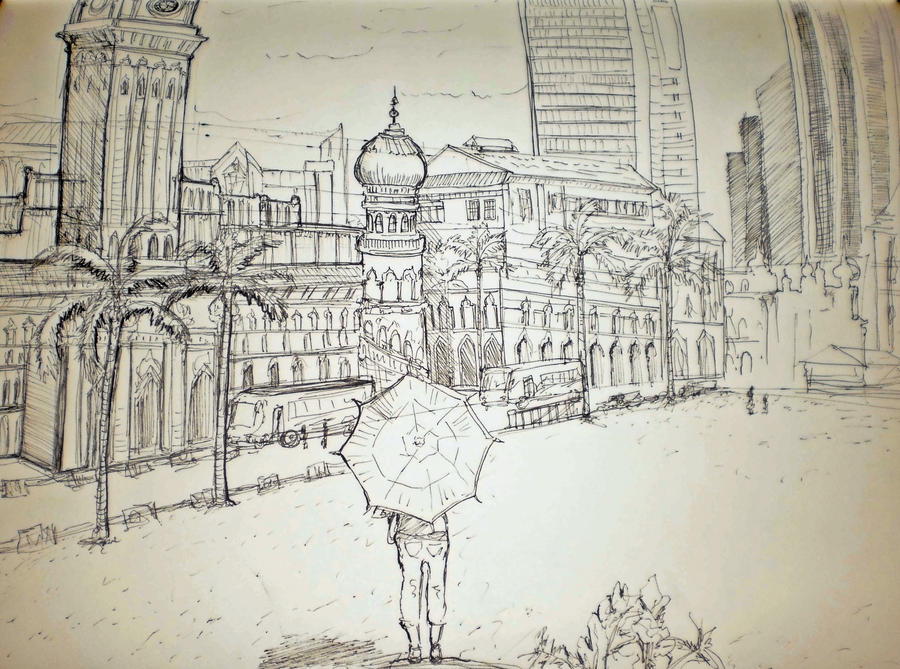 Life Sketch Dataran Merdeka by Lacerare on DeviantArt