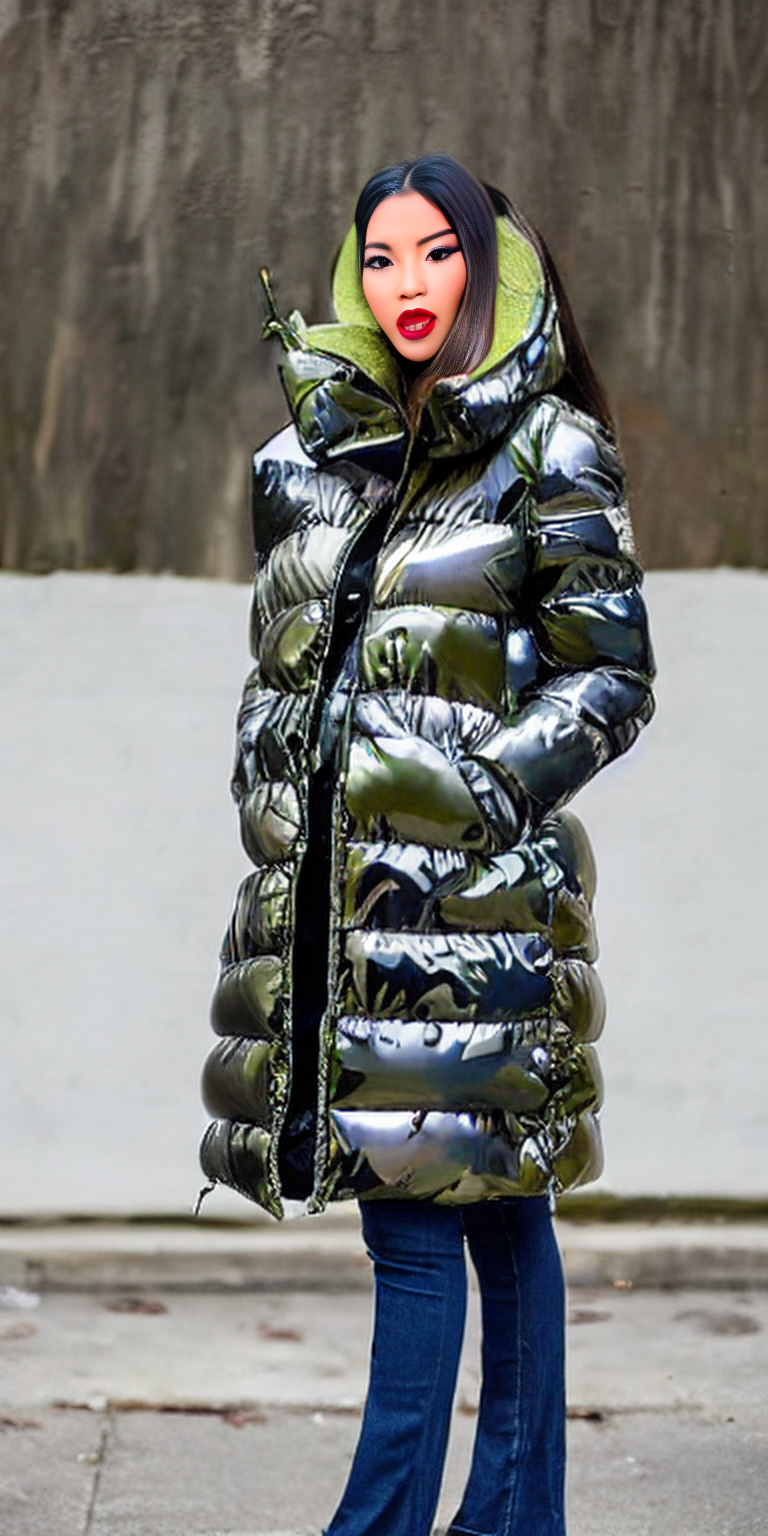 Long shiny 2025 puffer jacket
