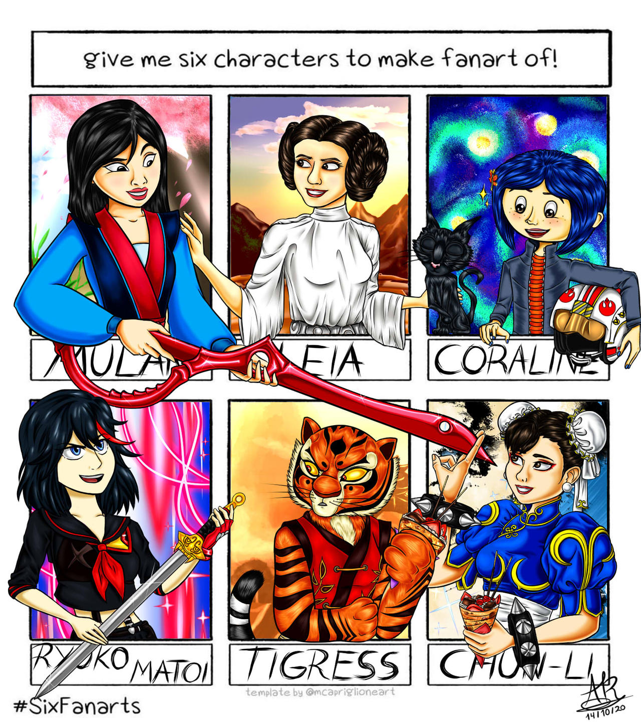 Six Fanarts Challenge 2 by ShadeFlare on DeviantArt