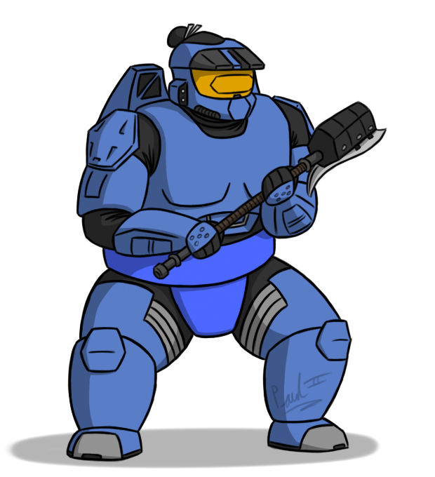 RCT: blue sumo spartan by fakefrogs on DeviantArt