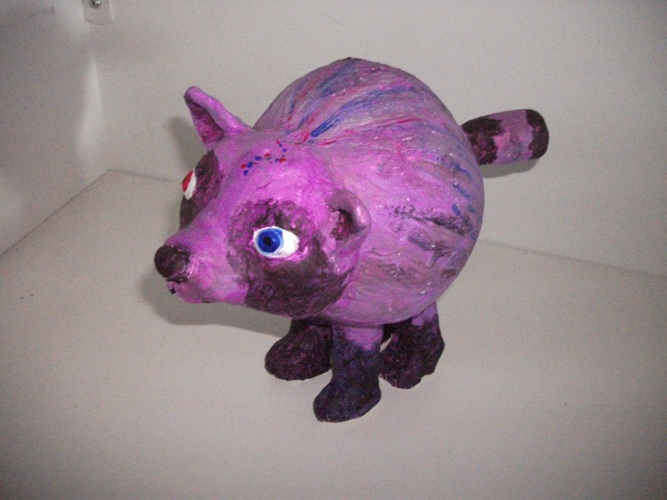 Round purple raccoon