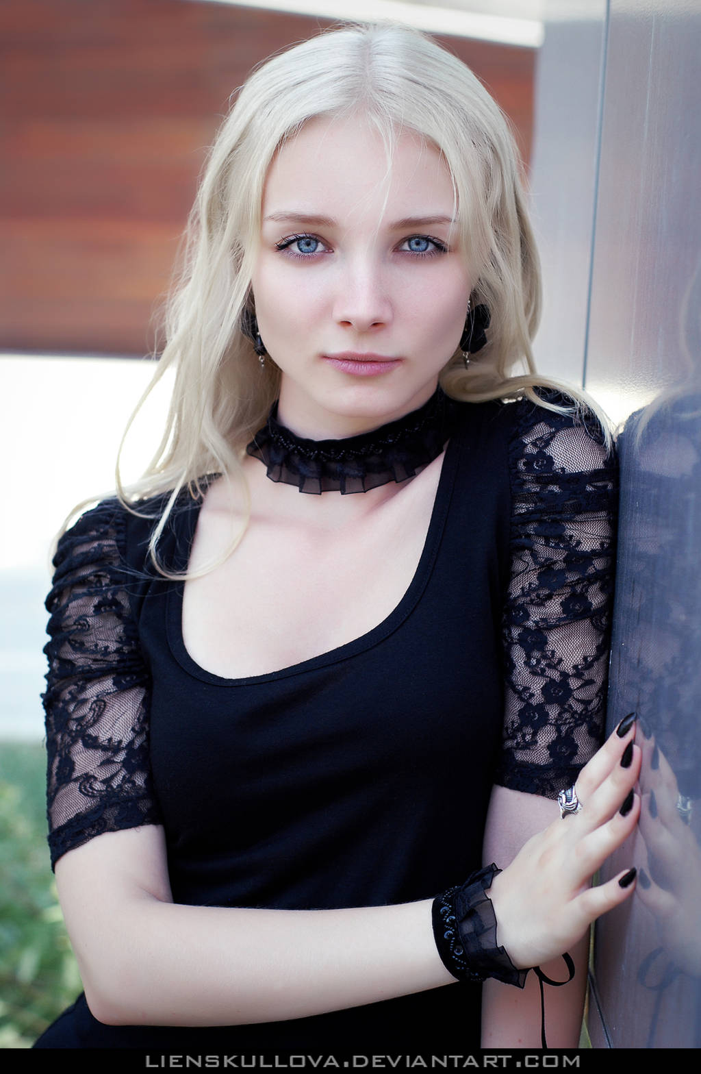 STOCK - Blonde in Black 08 by LienSkullova