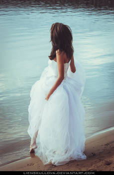 STOCK - White Dress 05 (Beach)