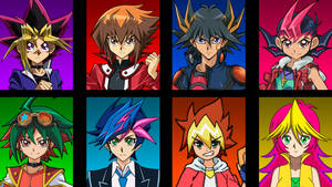 Yu-Gi-Oh! protagonists wallpaper (with my OC)