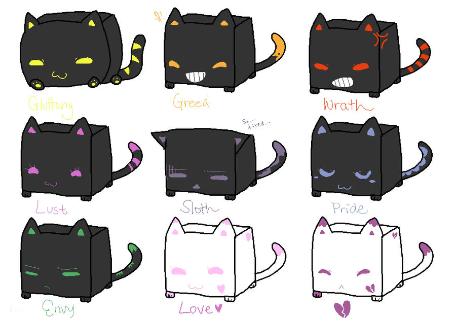 CubeCats: 7 Deadly Sins + 2 SOLD