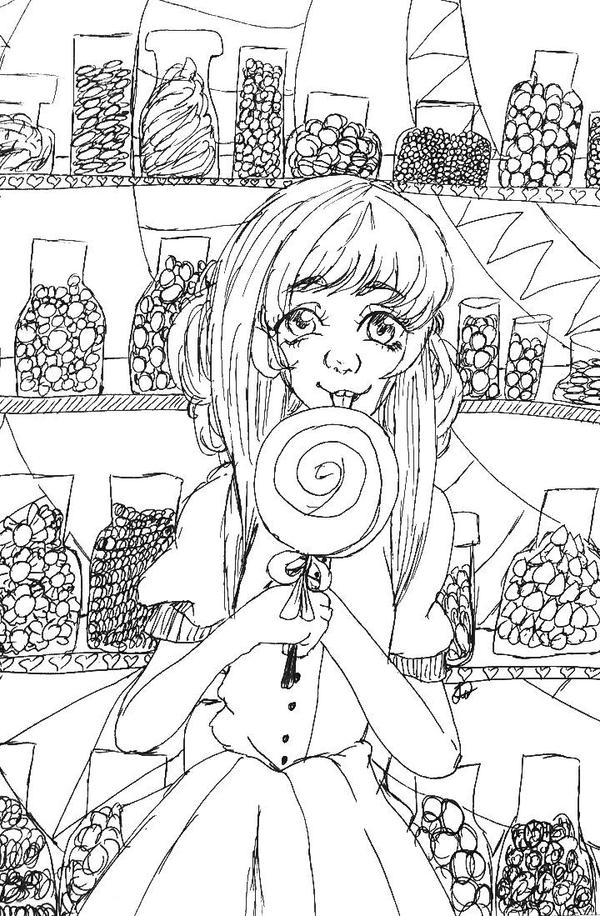 candy shop (coloring page) by crayolanime on DeviantArt