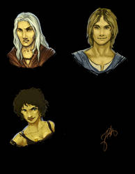 dragonlance heroes doodles by gwengivar