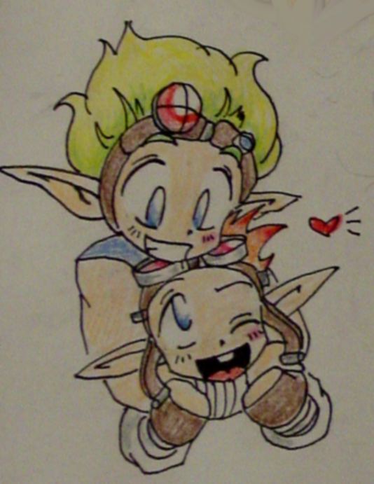 Jak 'n Dax chibi huggle