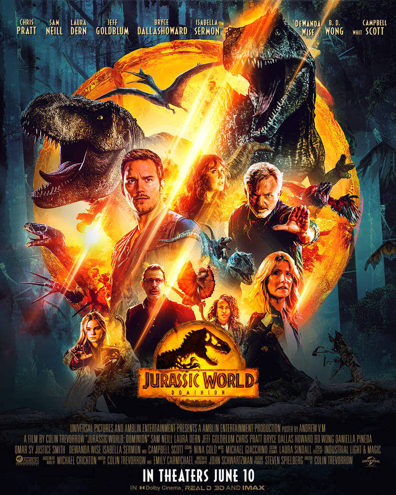 JURASSIC WORLD DOMINION POSTER 4K By Andrew VM by Andrewvm on DeviantArt