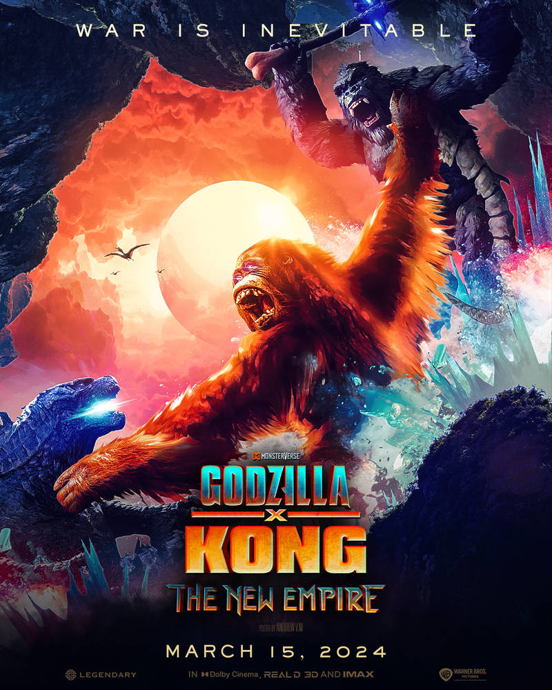 GODZILLA X KONG THE NEW EMPIRE Poster 2024 by Andrewvm on DeviantArt