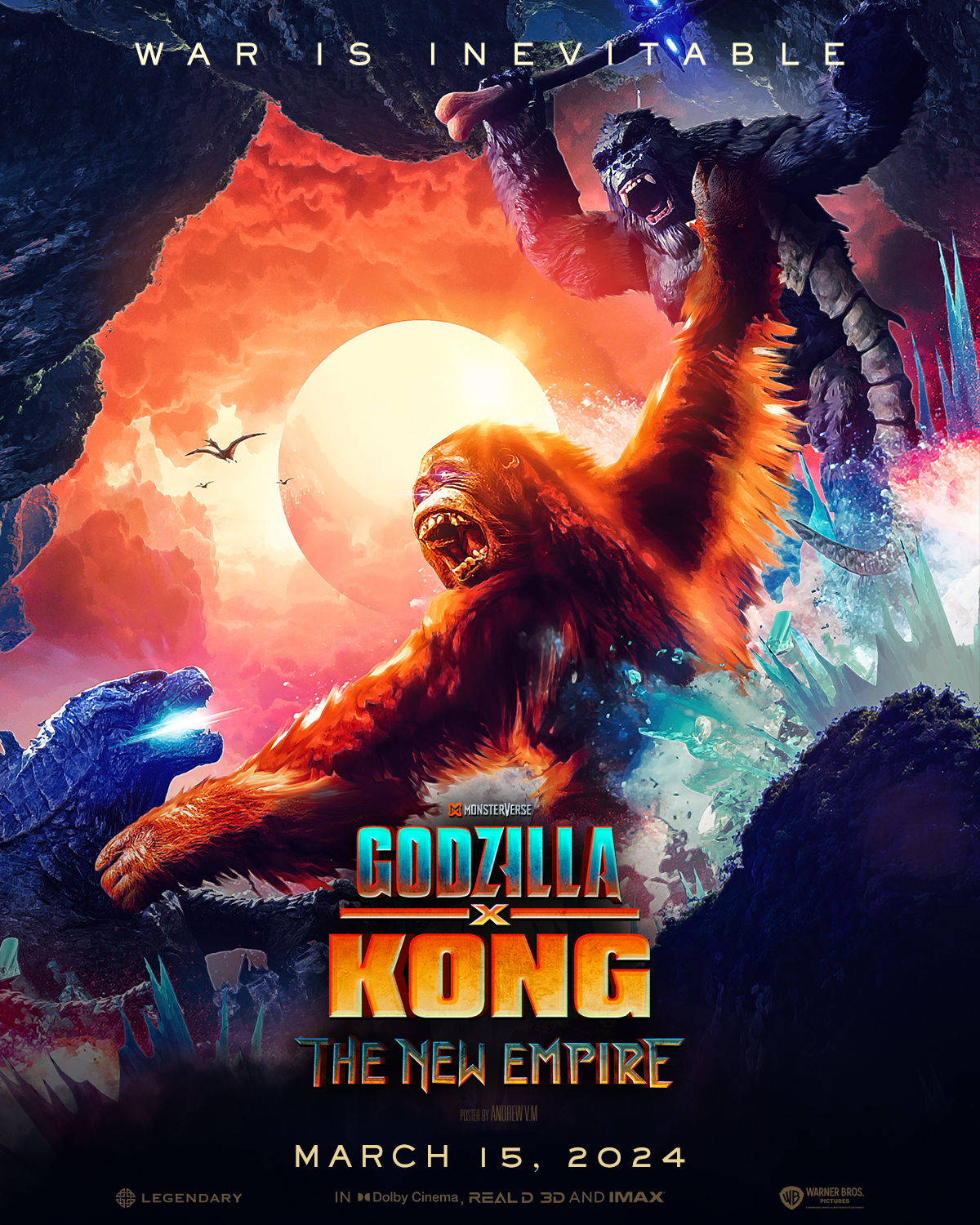 GODZILLA X KONG : THE NEW EMPIRE Poster 2024 by Andrewvm on DeviantArt