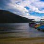 colorful paddlers