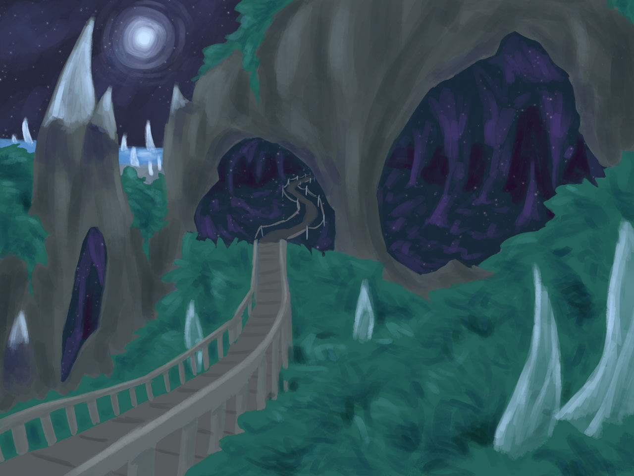 Obsidian Cave by Starkins-Treasury on DeviantArt