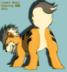 #58 Growlithe (Clean, Coloured)