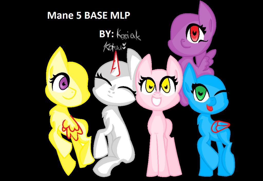 MLP Base mane 5 by KociakKotuu on DeviantArt