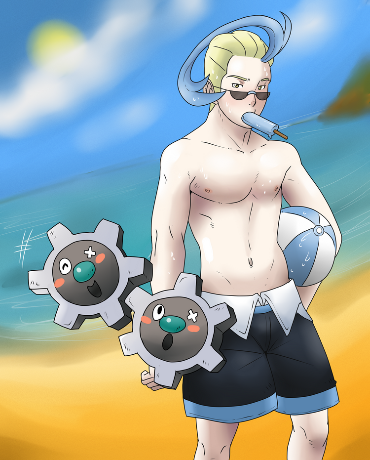 Colress at the beach - Nikolai a la playa