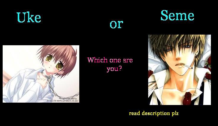 Uke Or Seme By Yaoi Fan Girl36 On Deviantart