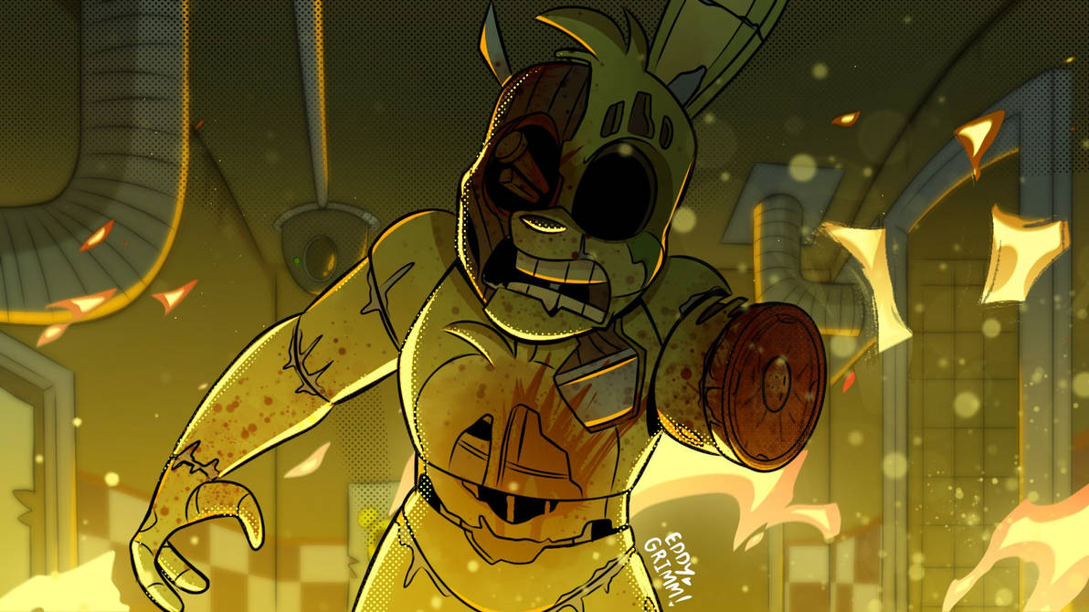 Springtrap on fire by Edd-Pilgrim on DeviantArt