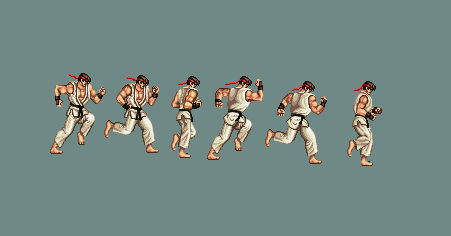 Sprite ryu runnig