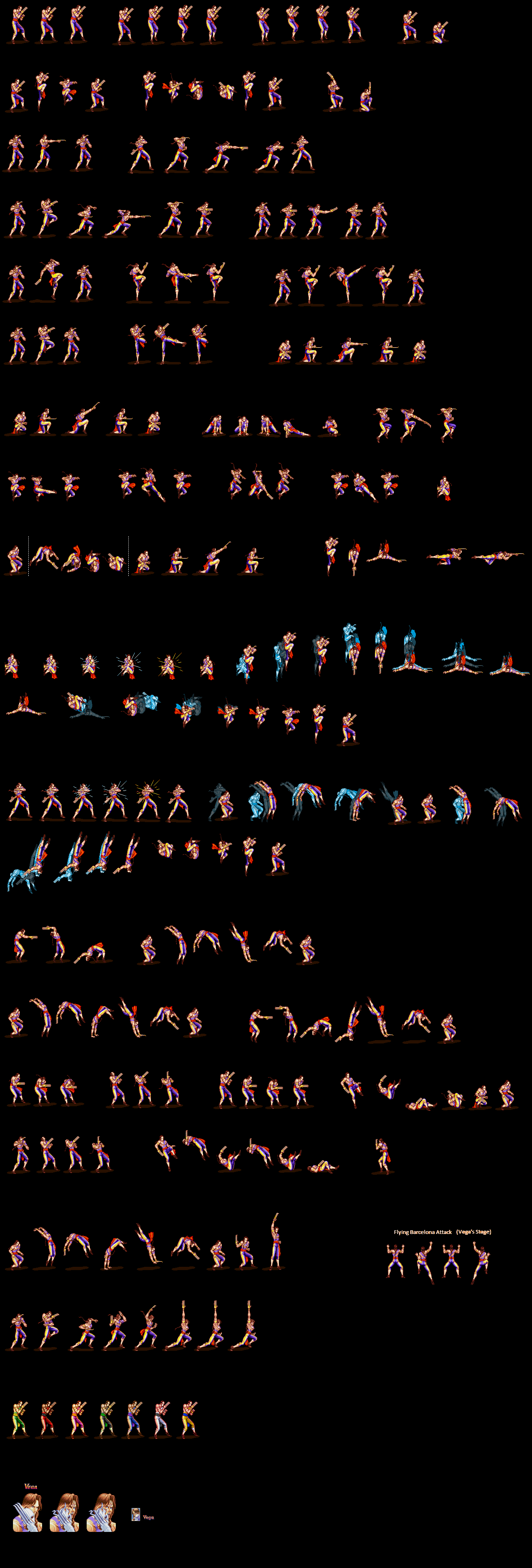 Vega (Street Fighter II Battle Sprite) by L-Dawg211 on DeviantArt