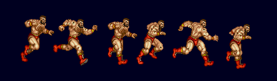 sprites Zangief runnin street fighter 2