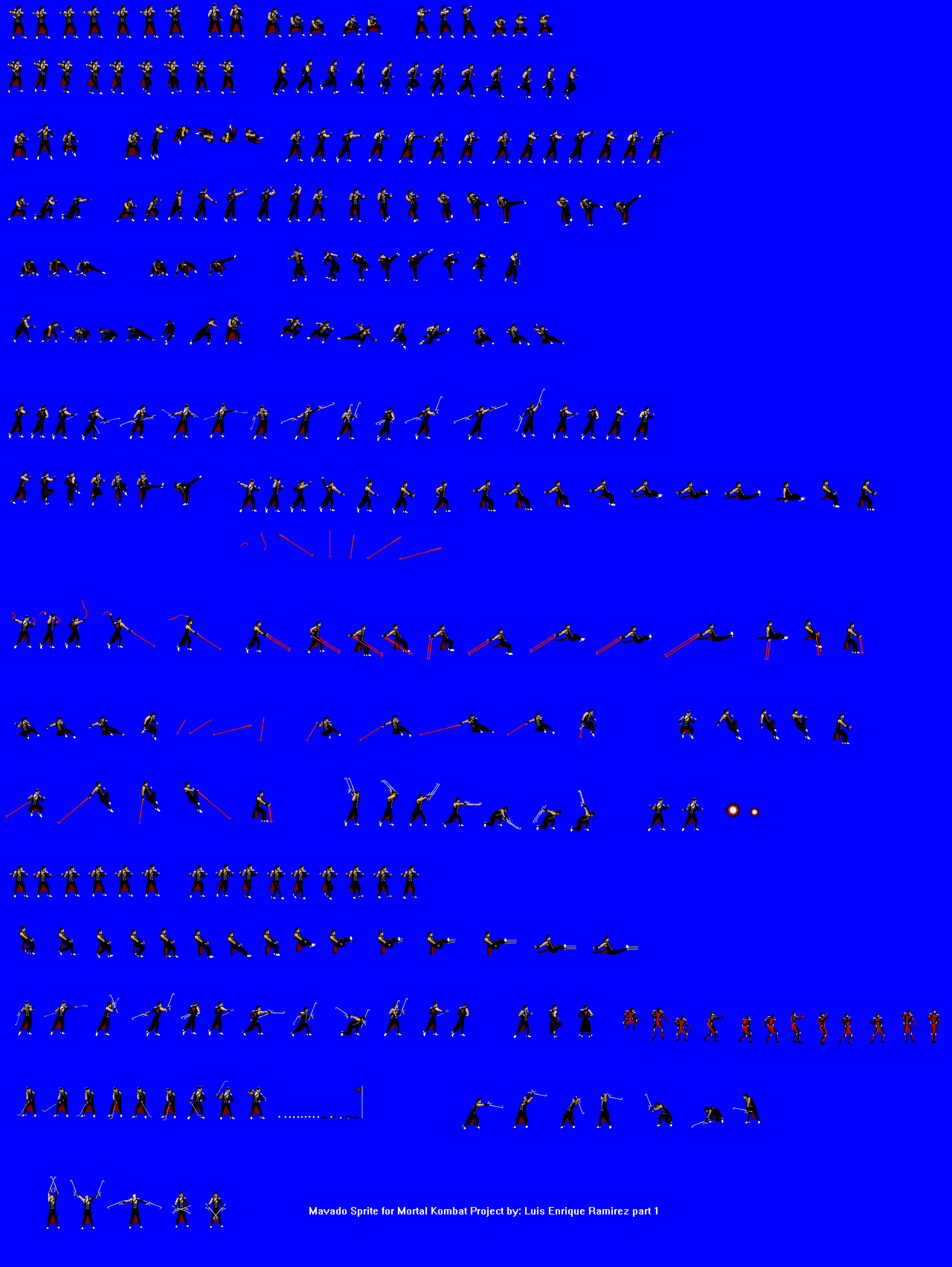 Mavado Mortal Kombat Project Sprite Part 1 By Luis-Mortalkombat14.