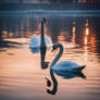 Swan at the sea