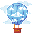 Cloudy Air Balloon - Free Icon