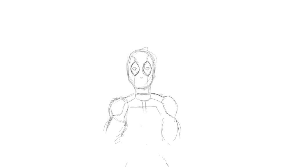 Deadpool basic sketch by Eldamistx on DeviantArt