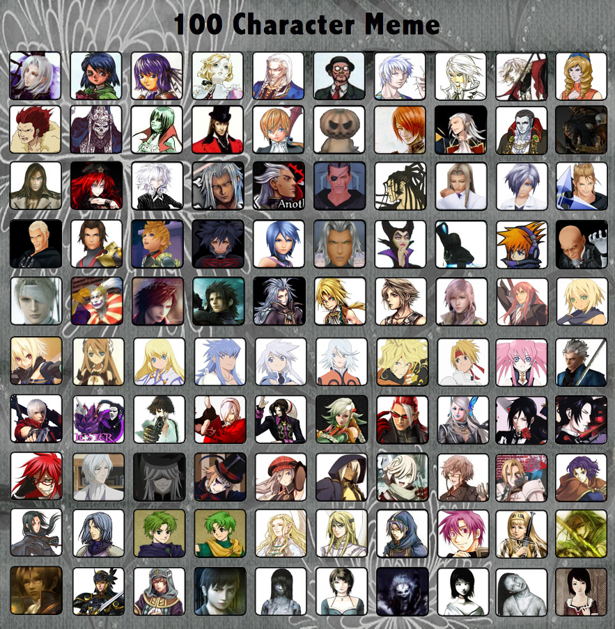 100 Characters Meme: Inazuma Eleven by DuskMindAbyss on DeviantArt