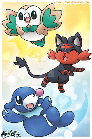 The Alola Starters: Rowlet, Litten and Popplio!