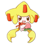 Shiny Jirachi with a Peacha Berry