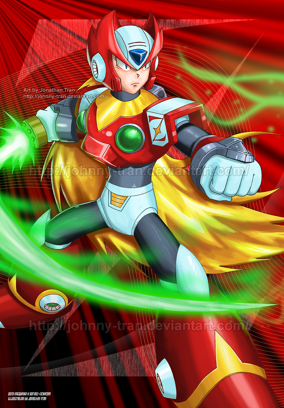Zero Megaman X Series By Johnny Tran On Deviantart