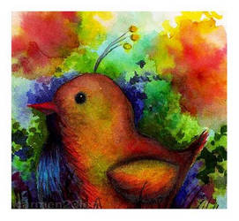 Bird watercolor