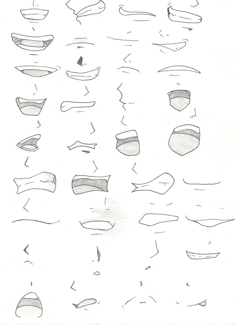 Manga mouths by DensetsuNoLuka on DeviantArt