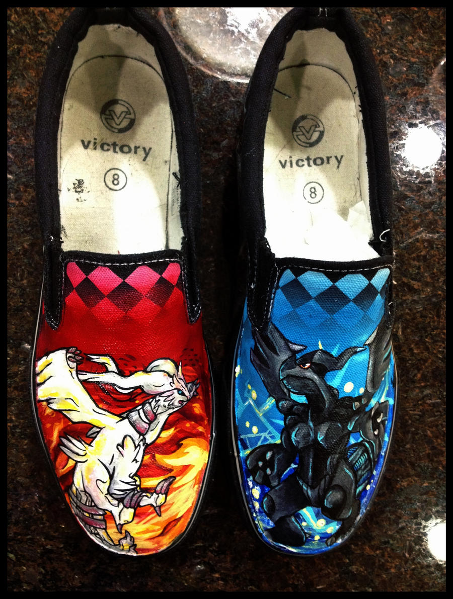 Black and White Pokemon shoes