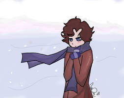 Sherlock With a Giant Scarf