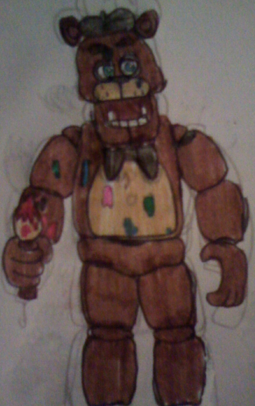 FNAF 4 Nightmare Fredbear Jumpscare Drawing by Cooldud111 on DeviantArt