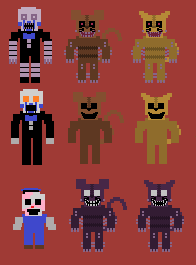 Pixilart - Fnaf 5 characters by SweetBroski