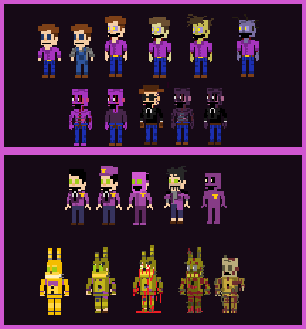 Pixilart - FNaF 5 Stylized Sprites uploaded by crazycreeper529