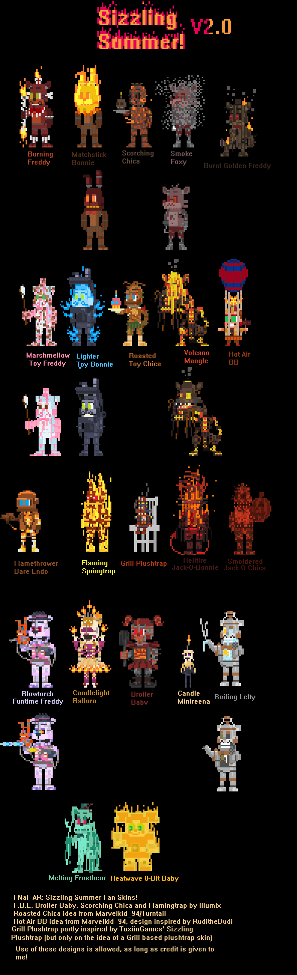 Redraw of some FNaF Minigames Sprites by FICTiONBEELF on Newgrounds