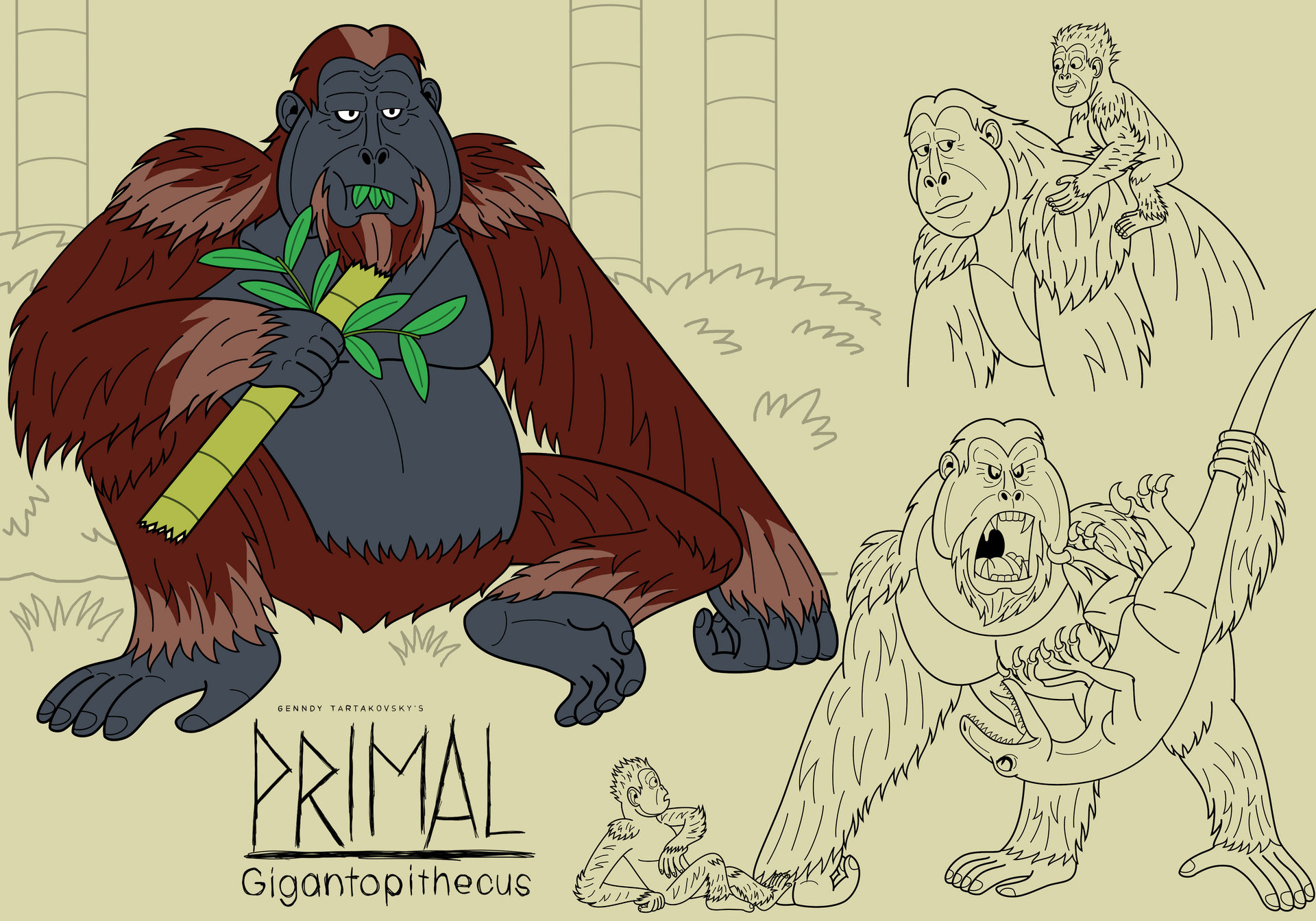 Dinopithecus Deviantart Genndy Tartakovsky Primal Gigantopithecus by EddyWitcher57 on DeviantArt