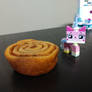 Unikitty's giant cinnamon roll