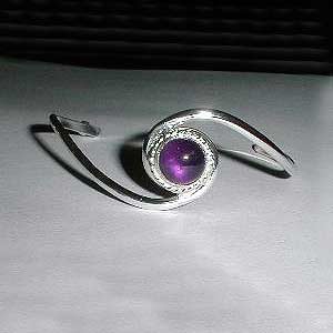 Amethyst Swirl Bracelet Cuff